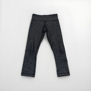 Lululemon Wunder Under High Rise Crops Herringbone Print Legging Size 4